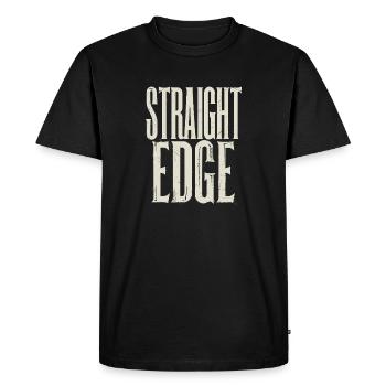 Straight Edge Lettering for Straight Edger Life - Men's Premium Organic T-Shirt - black - Front - Nico (187cm)