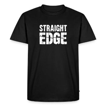 Straight Edge Lettering for Straight Edger Life - Men's Premium Organic T-Shirt - black - Front - Nico (187cm)