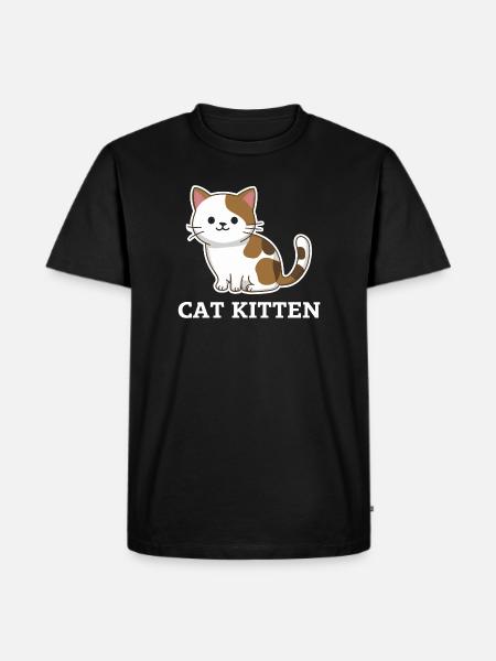 Adorable Cat Kitten - Men's Premium Organic T-Shirt - black