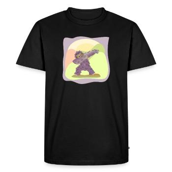 DABBING DANSE DANSE PARESSEUX - T-shirt Premium bio Homme - noir - Devant - Nico (187cm)