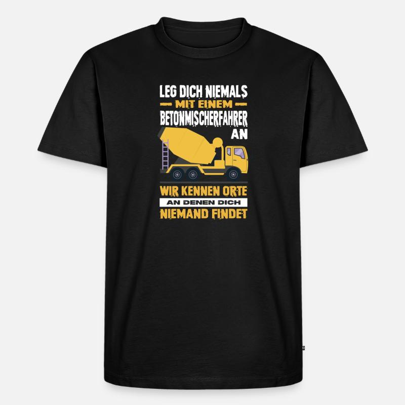 Strassenbau Geschenk Strassenbauer Baustelle - Männer Premium Bio T-Shirt - Schwarz