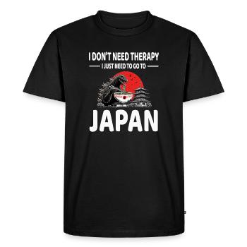 Japon - T-shirt Premium bio Homme - noir - Devant - Nico (187cm)