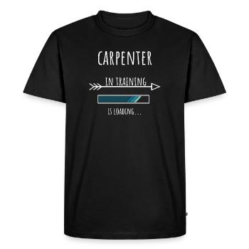 Charpentier en formation Profession Cadeau - T-shirt Premium bio Homme - noir - Devant - Nico (187cm)