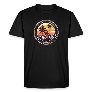 Ocho Rios Jamaica – Tropical Paradise - Men's Premium Organic T-Shirt - black - Front - Nico (187cm)