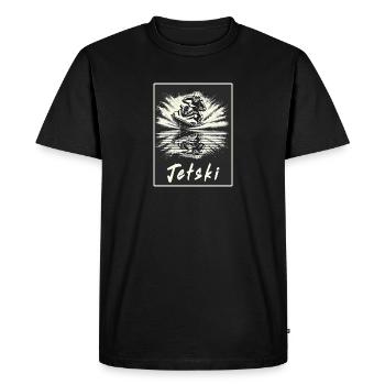 Jet Ski Vintage Style - Men's Premium Organic T-Shirt - black - Front - Nico (187cm)