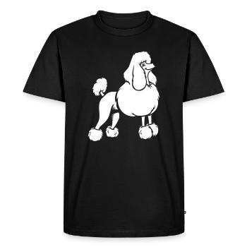 Elegant Poodle Silhouette White Minimalist - Men's Premium Organic T-Shirt - black - Front - Nico (187cm)