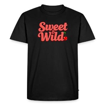 Doux et sauvage - T-shirt Premium bio Homme - noir - Devant - Nico (187cm)