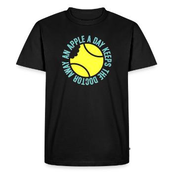 Tennis Is Healthy, Tennis Fun hoodie - Men's Premium Organic T-Shirt - black - Front - Nico (187cm)
