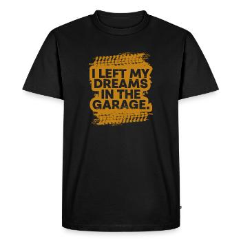 J’ai laissé mes rêves dans le cadeau fanatique de voiture de garage - T-shirt Premium bio Homme - noir - Devant - Nico (187cm)