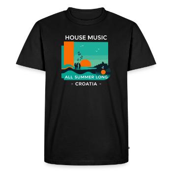 Croatie House Music - T-shirt Premium bio Homme - noir - Devant - Nico (187cm)