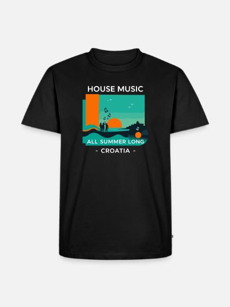 Croatia House Music - Men's Premium Organic T-Shirt - black
