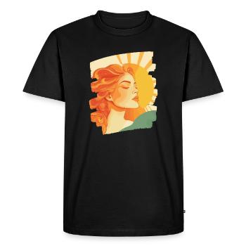 Summer Sun Retro - Men's Premium Organic T-Shirt - black - Front - Nico (187cm)