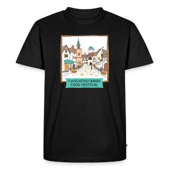 Fête de la cuisine de rueval - T-shirt Premium bio Homme - noir - Devant - Nico (187cm)