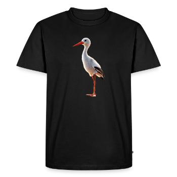 Amoureux des cigognes Cigognes blanches Cigognes géantes Cigognes - T-shirt Premium bio Homme - noir - Devant - Nico (187cm)