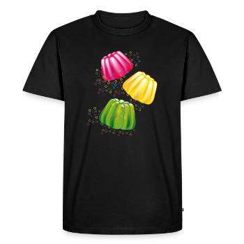 Plats colorés des dieux motif de dessert au charme rétro - T-shirt Premium bio Homme - noir - Devant - Nico (187cm)