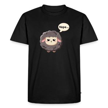 Mouton noir - Non - T-shirt Premium bio Homme - noir - Devant - Nico (187cm)