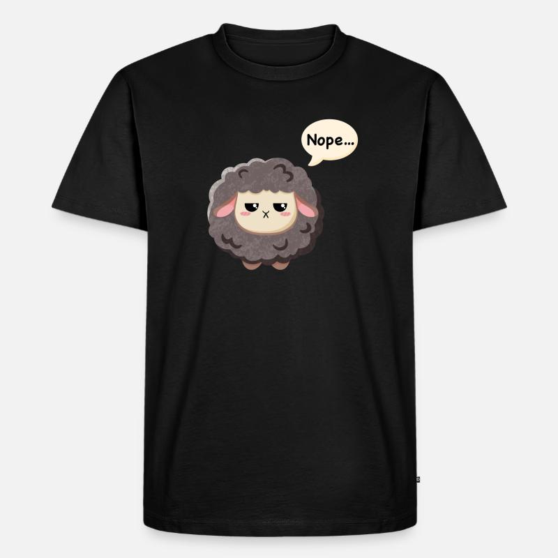 Schwarzes Schaf - Nope - Männer Premium Bio T-Shirt - Schwarz