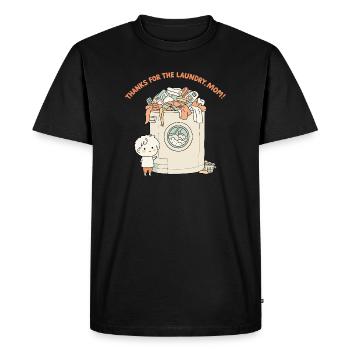 Thanks for the laundry, mom ! - Men's Premium Organic T-Shirt - black - Front - Nico (187cm)