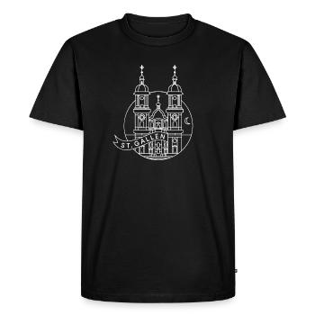 Cathédrale de la ville de Saint-Gall, Suisse - T-shirt Premium bio Homme - noir - Devant - Nico (187cm)