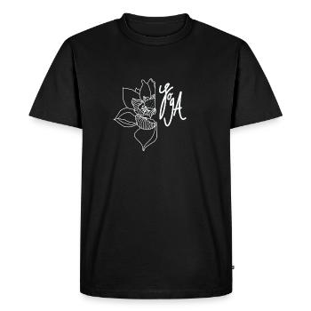 Lotus Yoga - T-shirt Premium bio Homme - noir - Devant - Nico (187cm)