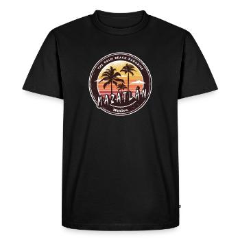 Mazatlán Mexico Sunset Design - Men's Premium Organic T-Shirt - black - Front - Nico (187cm)