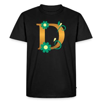 D - Men's Premium Organic T-Shirt - black - Front - Nico (187cm)