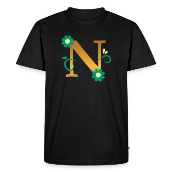 N - T-shirt Premium bio Homme - noir - Devant - Nico (187cm)