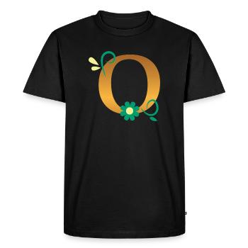 O - Men's Premium Organic T-Shirt - black - Front - Nico (187cm)