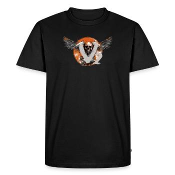V2 Skull Moto Chopper Design Bobber - T-shirt Premium bio Homme - noir - Devant - Nico (187cm)