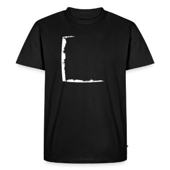 Half frame dirty white - Men's Premium Organic T-Shirt - black - Front - Nico (187cm)