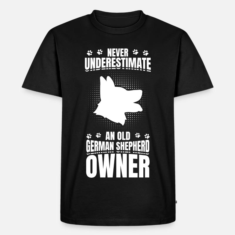 Alter Schäferhund Besitzer - Männer Premium Bio T-Shirt - Schwarz
