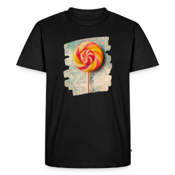 Sucette sucette bonbons bonbons - T-shirt Premium bio Homme - noir - Devant - Nico (187cm)