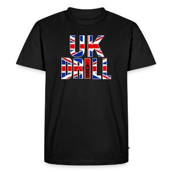 UK DRILL - T-shirt Premium bio Homme - noir - Devant - Nico (187cm)