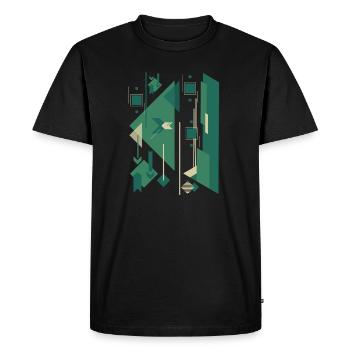 Abstract Gum Figure - Men's Premium Organic T-Shirt - black - Front - Nico (187cm)