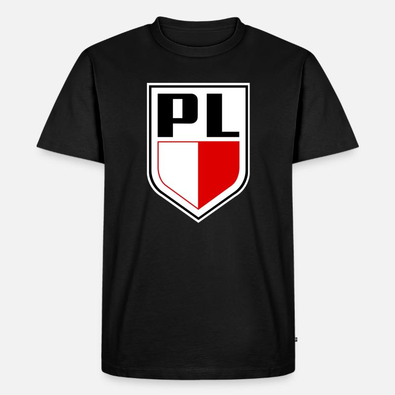 Polnische Flagge Nationalfarben Polnisch - Männer Premium Bio T-Shirt - Schwarz