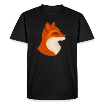 Modern Fox – Geometric & Stylish - Men's Premium Organic T-Shirt - black - Front - Nico (187cm)