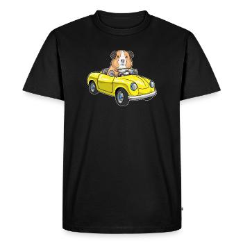 Guinea pig car - Men's Premium Organic T-Shirt - black - Front - Nico (187cm)
