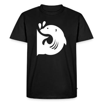 Poisson pingouin | Lettre D | Vectorale - T-shirt Premium bio Homme - noir - Devant - Nico (187cm)