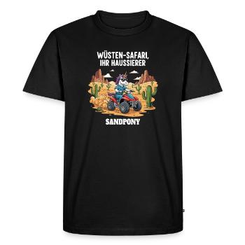 Licorne du désert - T-shirt Premium bio Homme - noir - Devant - Nico (187cm)