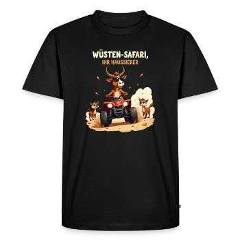 Déserts - Taureau - T-shirt Premium bio Homme - noir - Devant - Nico (187cm)