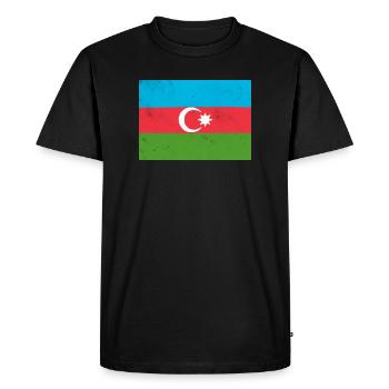 Drapeau de l’Azerbaïdjan – Fierté et identité nationale - T-shirt Premium bio Homme - noir - Devant - Nico (187cm)