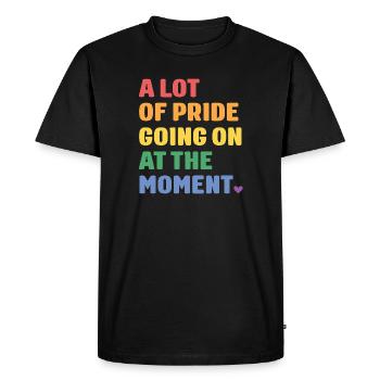 LGBTQ Pride Month - A Lot of Pride - Men's Premium Organic T-Shirt - black - Front - Nico (187cm)