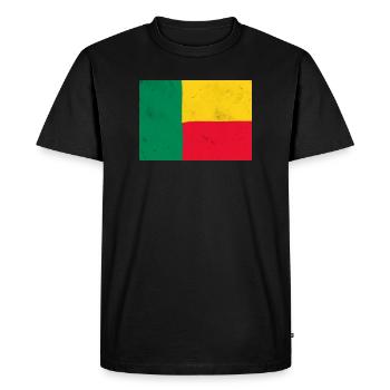Drapeau du Bénin - T-shirt Premium bio Homme - noir - Devant - Nico (187cm)