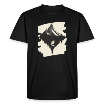 Mountains Climbing Climbers Hiking - Men's Premium Organic T-Shirt - black - Front - Nico (187cm)