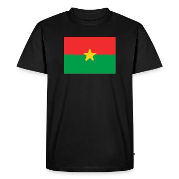 Flag of Burkina Faso - Men's Premium Organic T-Shirt - black - Front - Nico (187cm)