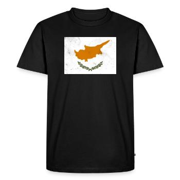 Drapeau de Chypre - T-shirt Premium bio Homme - noir - Devant - Nico (187cm)