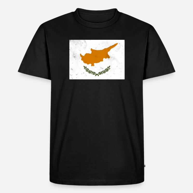 Flagge von Zypern - Männer Premium Bio T-Shirt - Schwarz