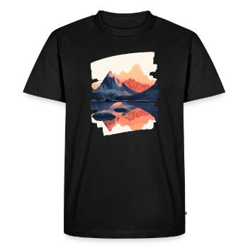 Mountains Climbing Climbers Hiking - Men's Premium Organic T-Shirt - black - Front - Nico (187cm)