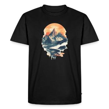 Mountains Climbing Climbers Hiking - Men's Premium Organic T-Shirt - black - Front - Nico (187cm)