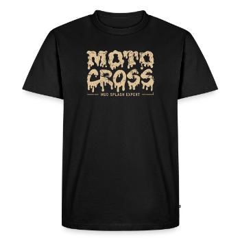 Motocross Mud Splash Expert | Dirt Bike Rider - Men's Premium Organic T-Shirt - black - Front - Nico (187cm)